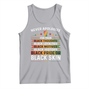 Black Pride Tank Top Never Apologize For Your Blackness Black History Month TS09 Athletic Heather Print Your Wear