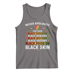 Black Pride Tank Top Never Apologize For Your Blackness Black History Month TS09 Deep Heather Print Your Wear