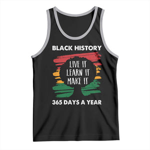 Black History Inspirational Tank Top Live It Learn It Make It TS09 Black Athletic Heather Print Your Wear