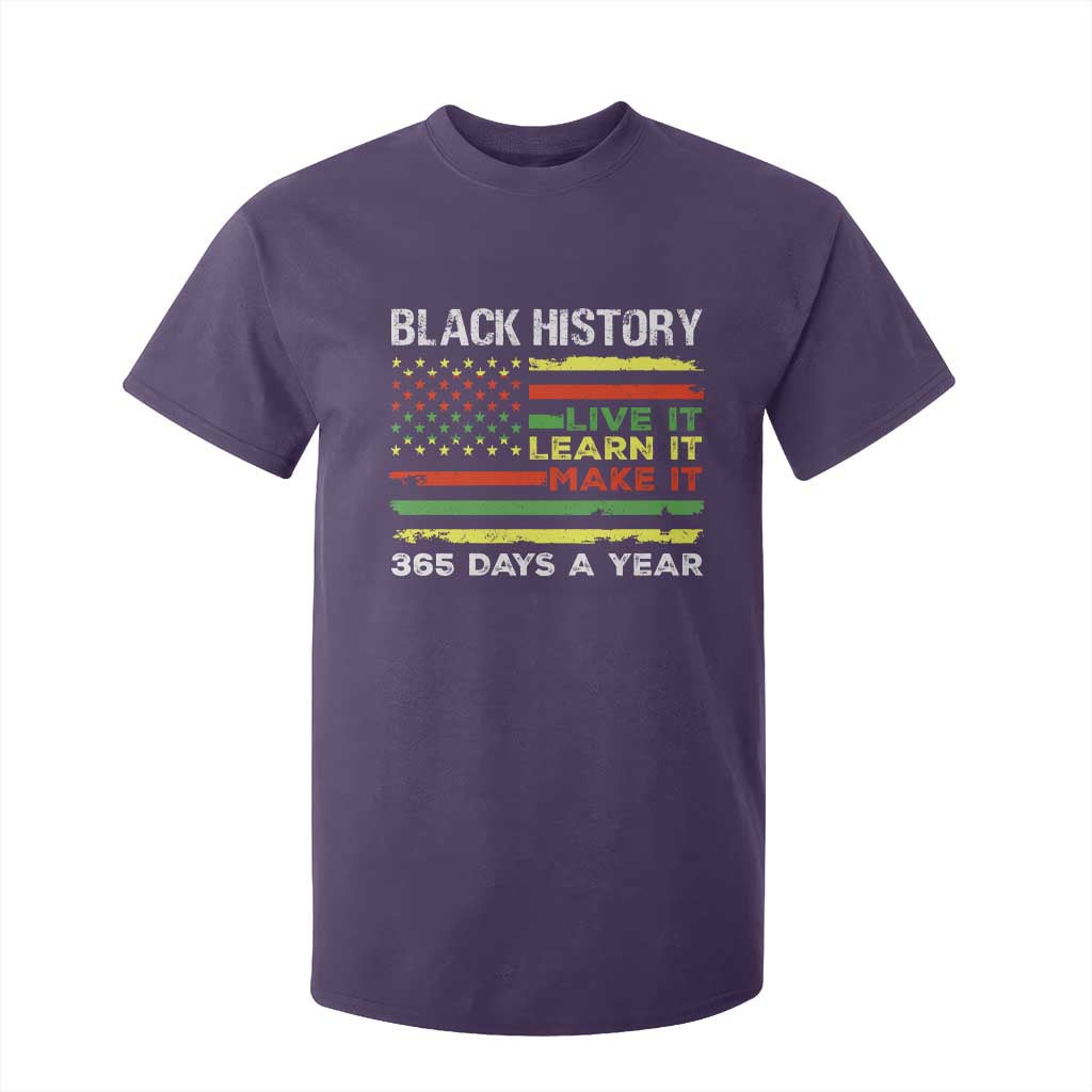Black History Month T Shirt For Kid Live It Learn It Make It African American TS09 Purple Print Your Wear