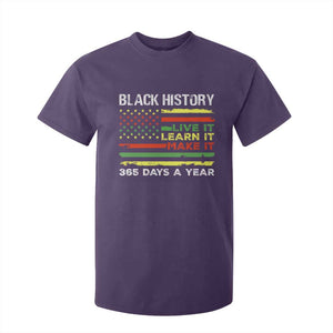 Black History Month T Shirt For Kid Live It Learn It Make It African American TS09 Purple Print Your Wear