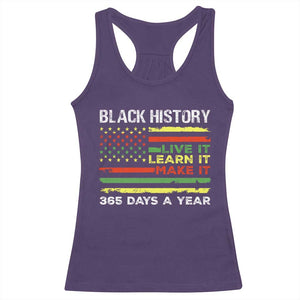 Black History Month Racerback Tank Top Live It Learn It Make It African American TS09 Purple Print Your Wear