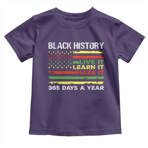 Black History Month Toddler T Shirt Live It Learn It Make It African American TS09 Purple Print Your Wear