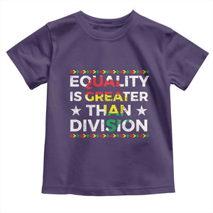 Black History Month Toddler T Shirt Equality Is Greater Than Division TS09 Purple Print Your Wear