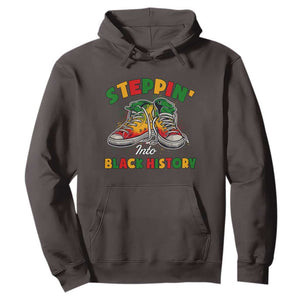Stepping Into Black History Month Hoodie TS09 Dark Chocolate Print Your Wear