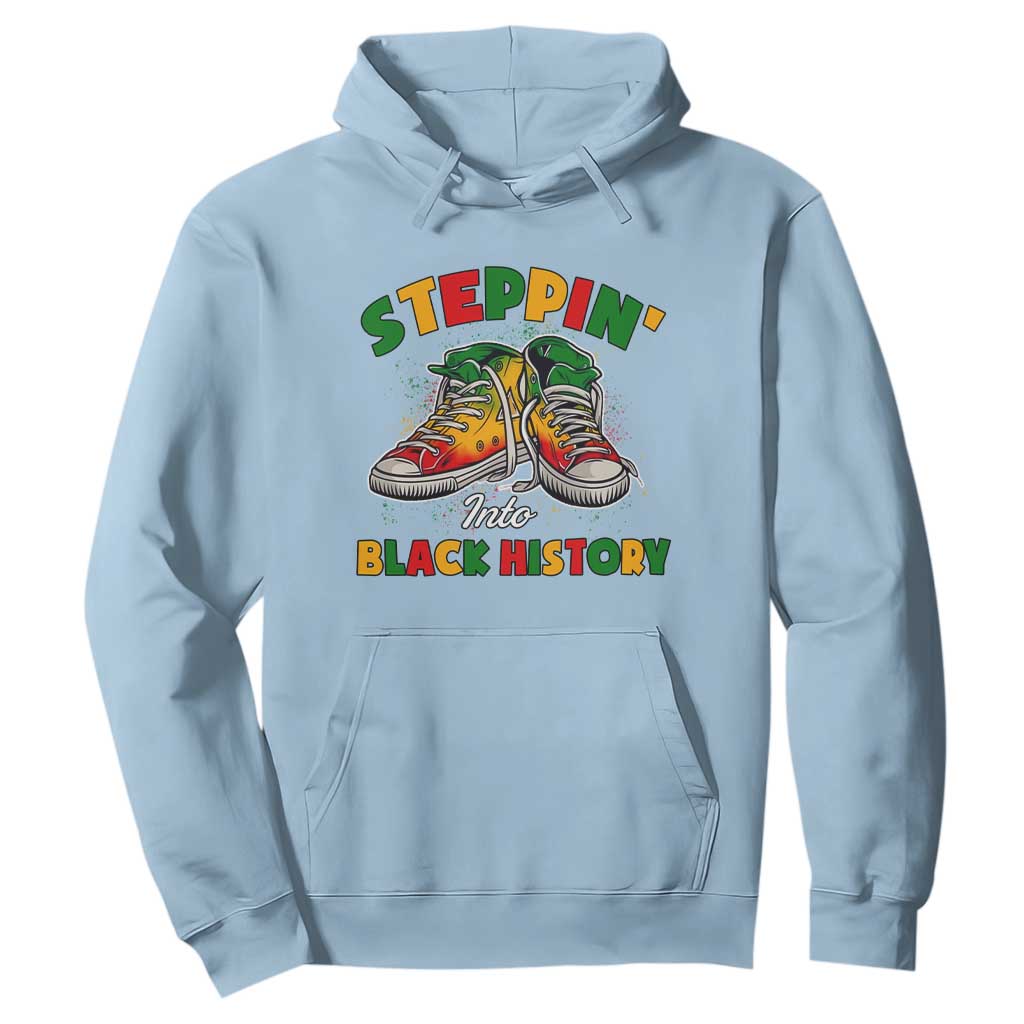 Stepping Into Black History Month Hoodie TS09 Light Blue Print Your Wear
