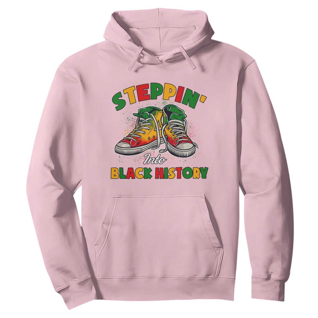 Stepping Into Black History Month Hoodie TS09 Light Pink Print Your Wear