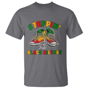 Stepping Into Black History Month T Shirt TS09 Charcoal Print Your Wear