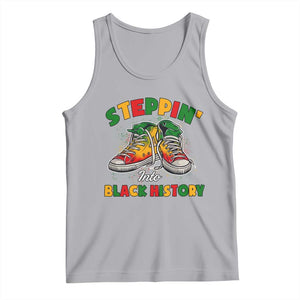 Stepping Into Black History Month Tank Top TS09 Athletic Heather Print Your Wear