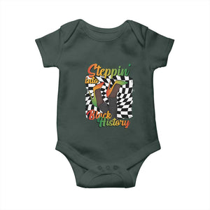 Stepping Into Black History Month Baby Onesie African American Women Melanin Pride TS09 Print Your Wear