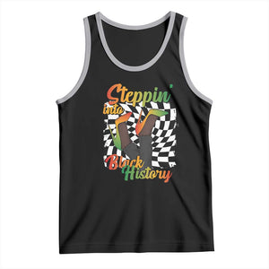 Stepping Into Black History Month Tank Top African American Women Melanin Pride TS09 Black Athletic Heather Print Your Wear