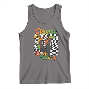 Stepping Into Black History Month Tank Top African American Women Melanin Pride TS09 Deep Heather Print Your Wear