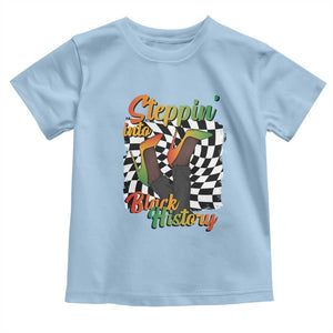 Stepping Into Black History Month Toddler T Shirt African American Women Melanin Pride TS09 Light Blue Print Your Wear