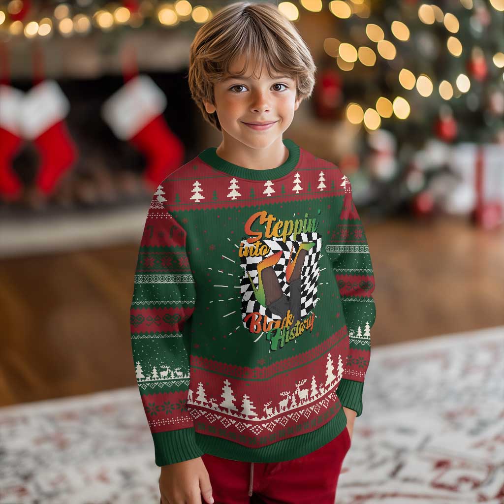Stepping Into Black History Month Ugly Christmas Sweater African American Women Melanin Pride TS09 Christmas Print Your Wear