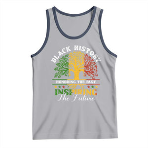 Black History Tank Top Honoring The Past Inspiring The Future TS09 Athletic Heather Navy Print Your Wear