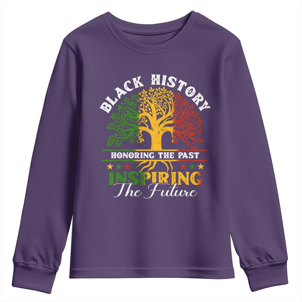 Black History Youth Sweatshirt Honoring The Past Inspiring The Future TS09 Purple Print Your Wear