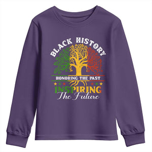 Black History Youth Sweatshirt Honoring The Past Inspiring The Future TS09 Purple Print Your Wear