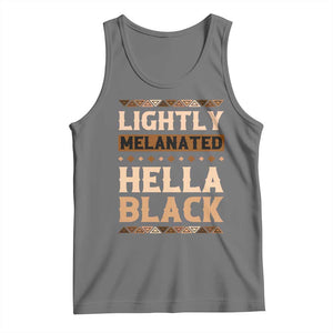 Melanin African Pride Tank Top Lightly Melanated Hella Black Black History TS09 Black Heather Print Your Wear