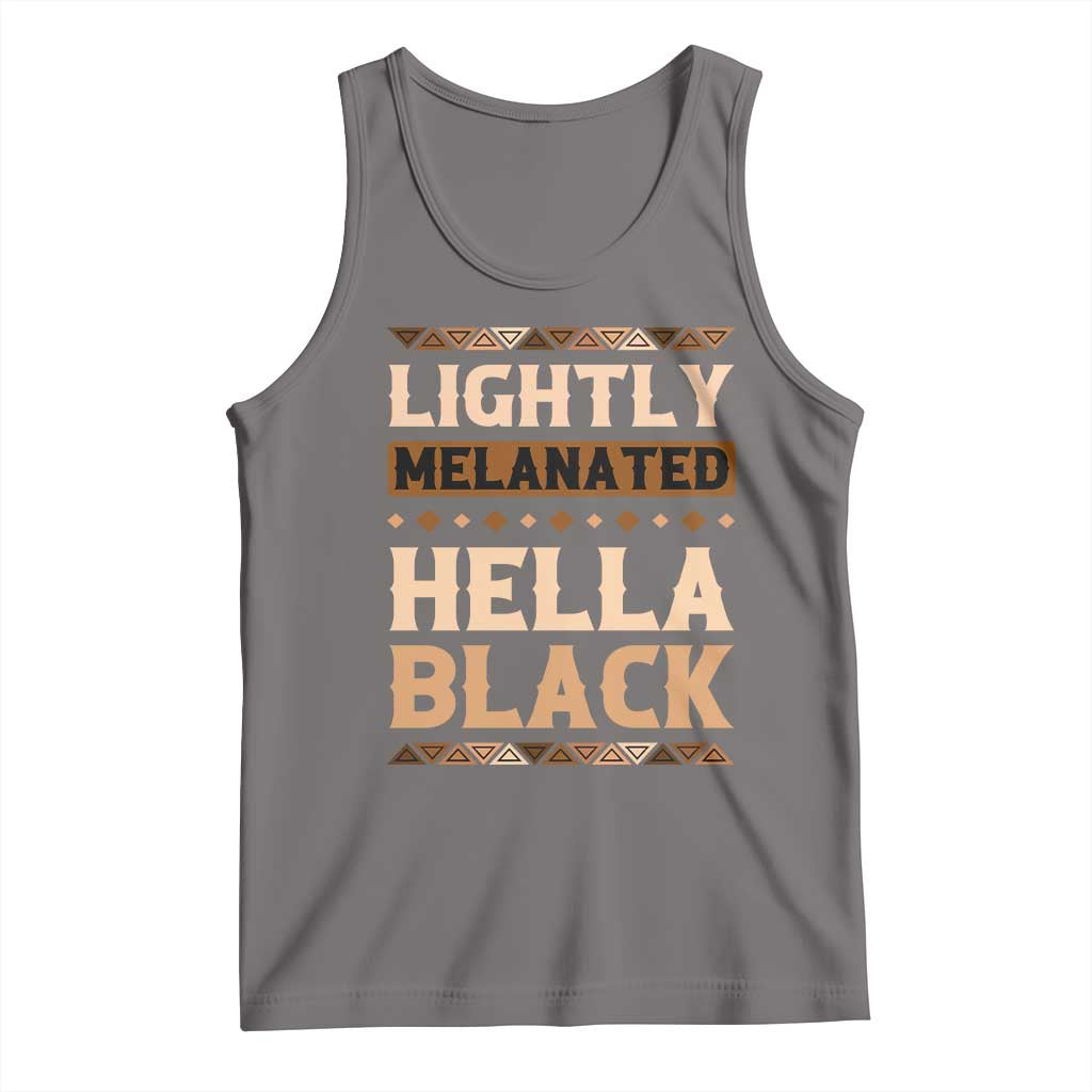 Melanin African Pride Tank Top Lightly Melanated Hella Black Black History TS09 Deep Heather Print Your Wear