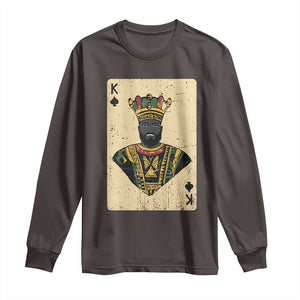 African King Card Black Pride Long Sleeve Shirt TS09 Dark Chocolate Print Your Wear