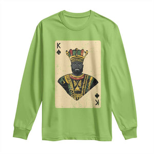 African King Card Black Pride Long Sleeve Shirt TS09 Lime Print Your Wear