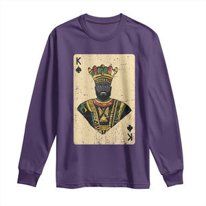 African King Card Black Pride Long Sleeve Shirt TS09 Purple Print Your Wear