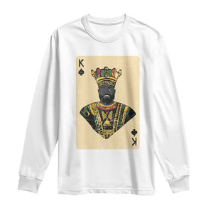 African King Card Black Pride Long Sleeve Shirt TS09 White Print Your Wear