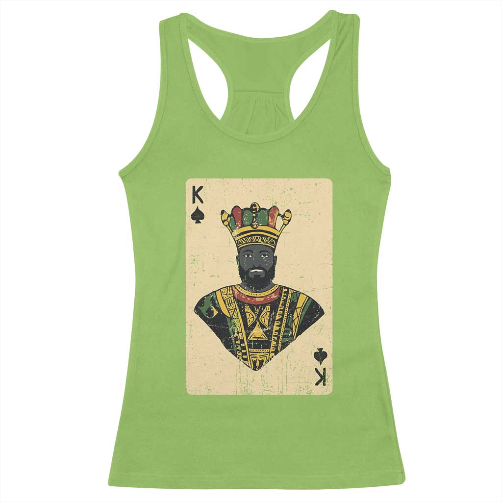 African King Card Black Pride Racerback Tank Top TS09 Lime Print Your Wear