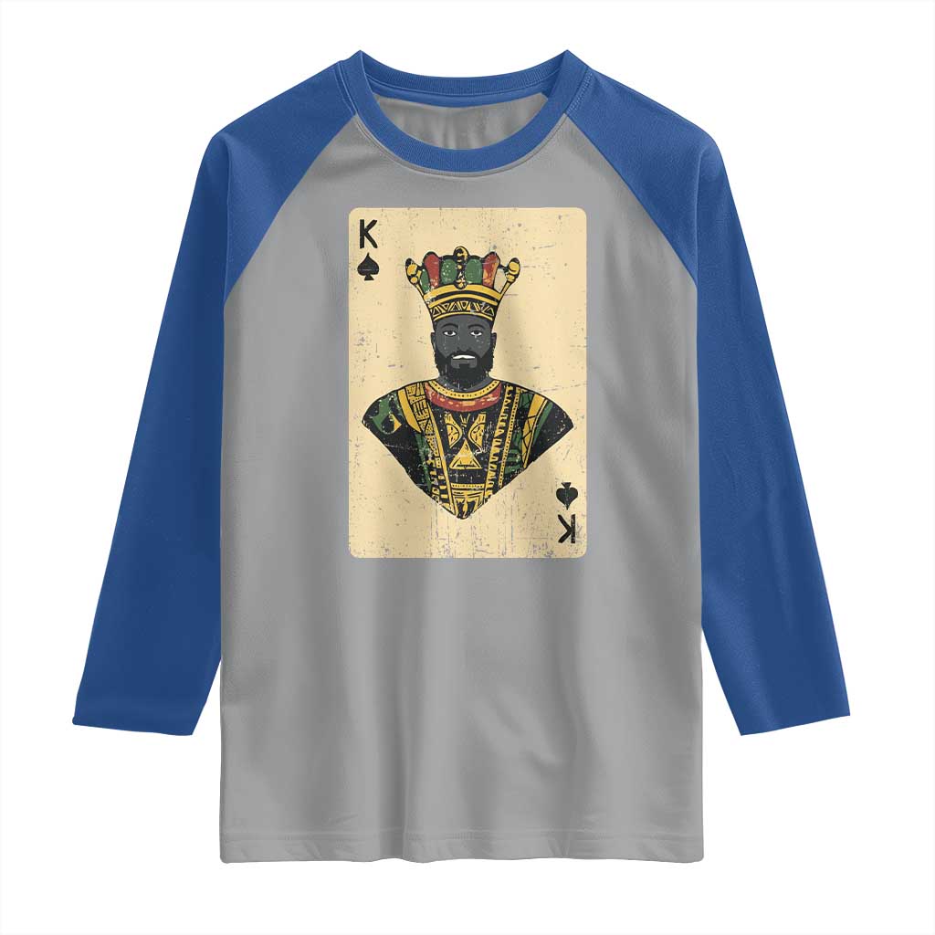 African King Card Black Pride Raglan Shirt TS09 Sport Gray Royal Print Your Wear