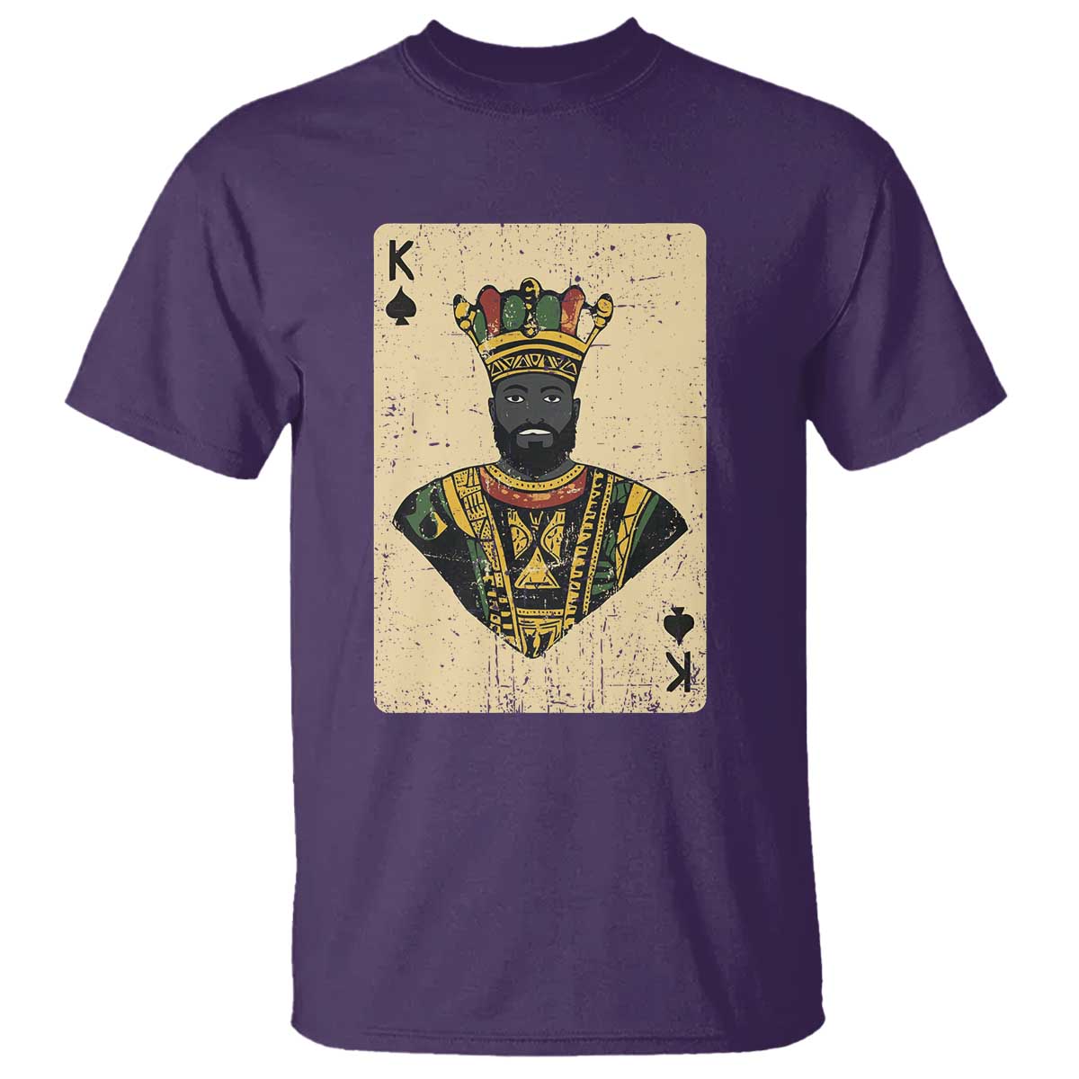 African King Card Black Pride T Shirt TS09 Purple Print Your Wear