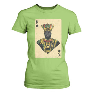 African King Card Black Pride T Shirt For Women TS09 Lime Print Your Wear