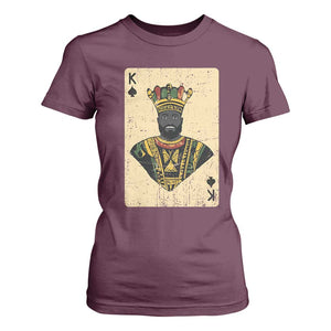 African King Card Black Pride T Shirt For Women TS09 Maroon Print Your Wear