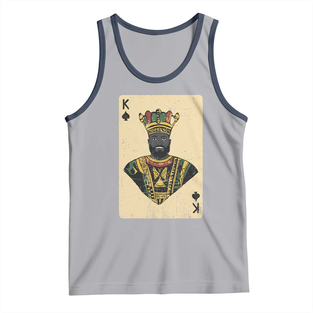 African King Card Black Pride Tank Top TS09 Athletic Heather Navy Print Your Wear