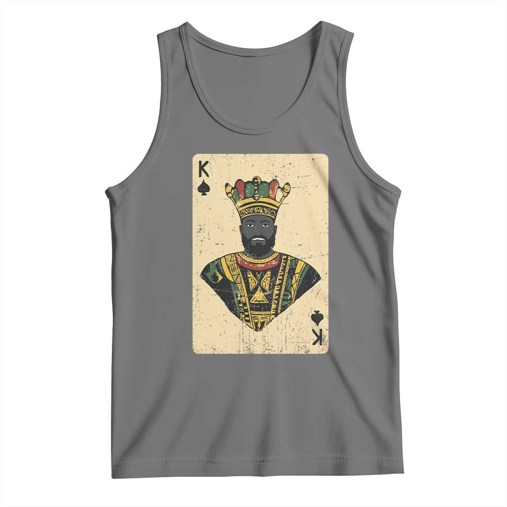 African King Card Black Pride Tank Top TS09 Black Heather Print Your Wear
