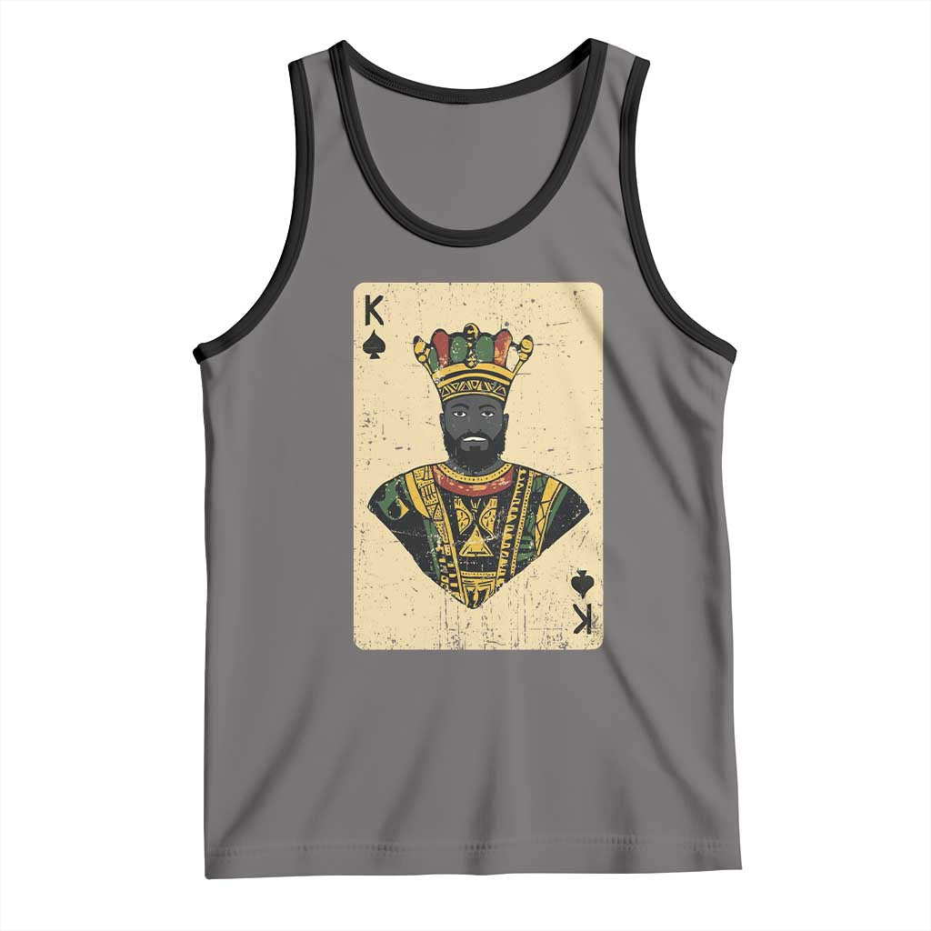 African King Card Black Pride Tank Top TS09 Deep Heather Black Print Your Wear