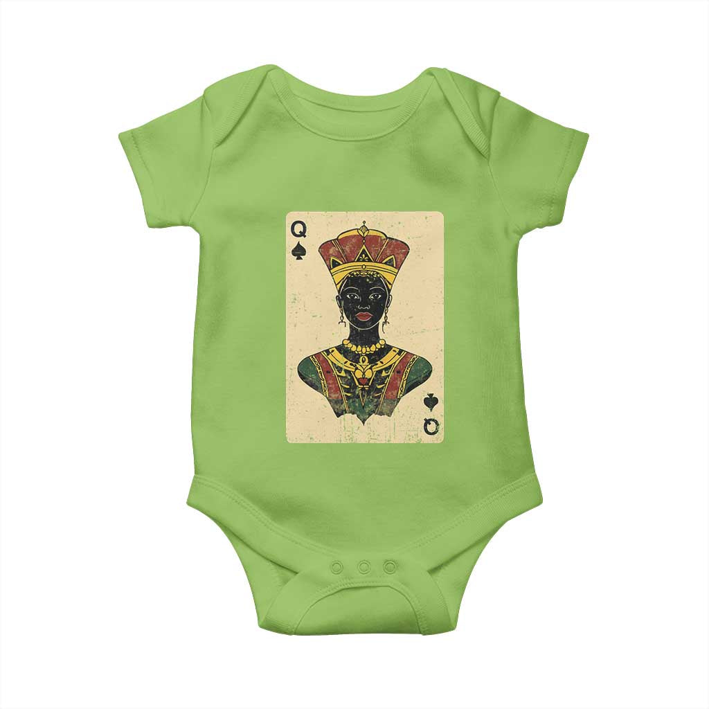 African Queen Card Black Pride Baby Onesie TS09 Lime Print Your Wear