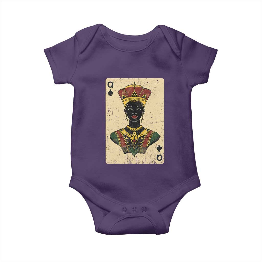 African Queen Card Black Pride Baby Onesie TS09 Purple Print Your Wear