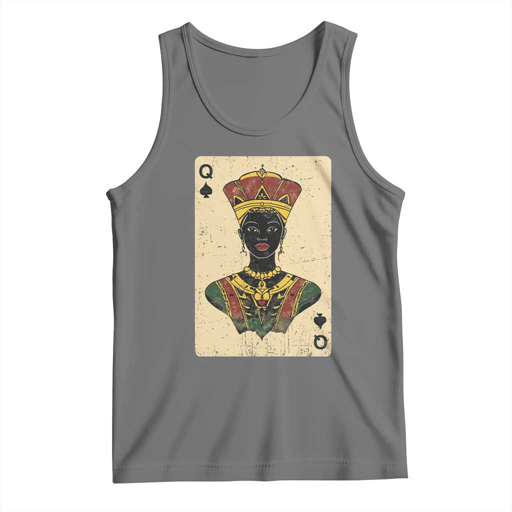 African Queen Card Black Pride Tank Top TS09 Black Heather Print Your Wear
