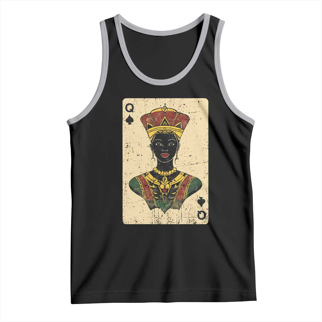 African Queen Card Black Pride Tank Top TS09 Black Athletic Heather Print Your Wear