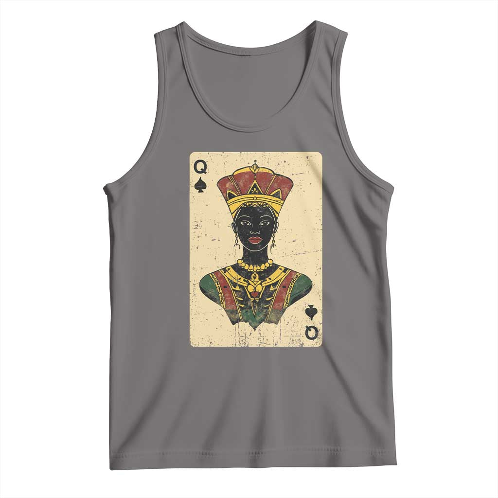 African Queen Card Black Pride Tank Top TS09 Deep Heather Print Your Wear