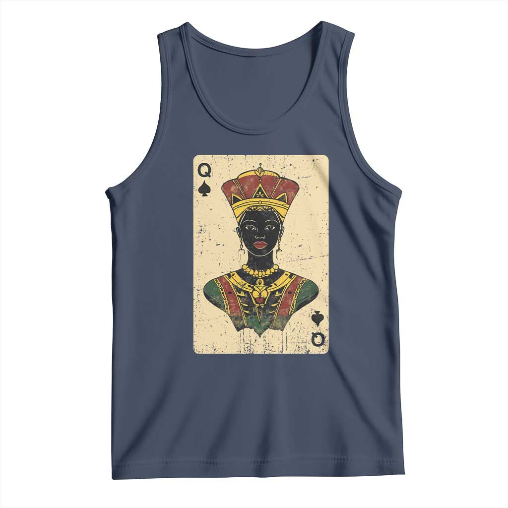 African Queen Card Black Pride Tank Top TS09 Navy Print Your Wear