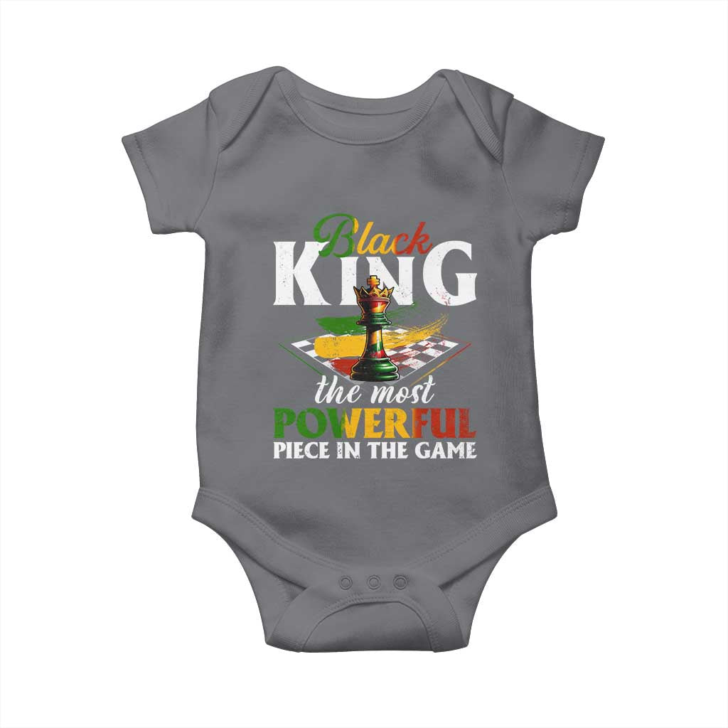 Black Pride Baby Onesie Black King The Most Powerful Piece In The Game TS09 Charcoal Print Your Wear