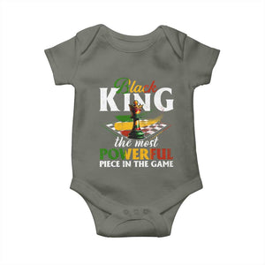 Black Pride Baby Onesie Black King The Most Powerful Piece In The Game TS09 Military Green Print Your Wear