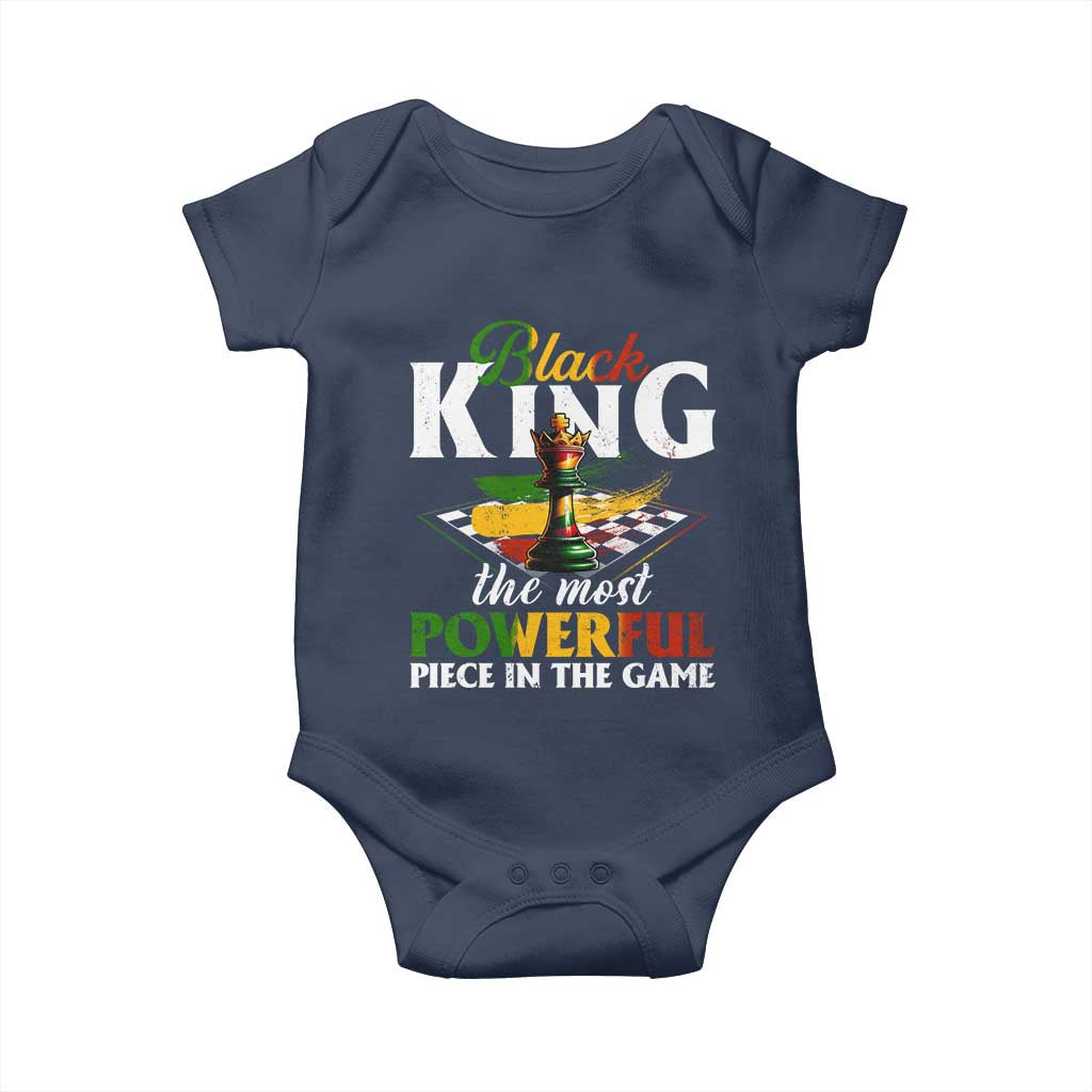 Black Pride Baby Onesie Black King The Most Powerful Piece In The Game TS09 Navy Print Your Wear