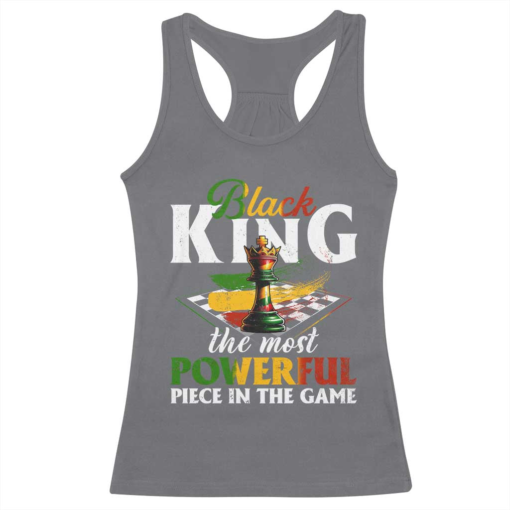 Black Pride Racerback Tank Top Black King The Most Powerful Piece In The Game TS09 Charcoal Print Your Wear