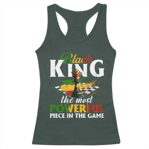 Black Pride Racerback Tank Top Black King The Most Powerful Piece In The Game TS09 Dark Forest Green Print Your Wear