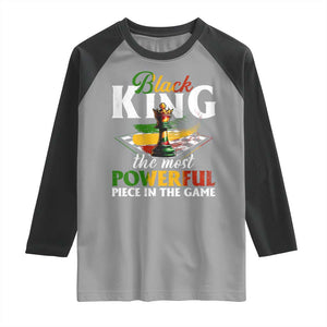 Black Pride Raglan Shirt Black King The Most Powerful Piece In The Game TS09 Sport Gray Black Print Your Wear