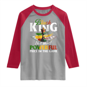 Black Pride Raglan Shirt Black King The Most Powerful Piece In The Game TS09 Sport Gray Red Print Your Wear
