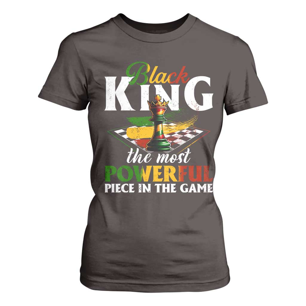 Black Pride T Shirt For Women Black King The Most Powerful Piece In The Game TS09 Dark Chocolate Print Your Wear