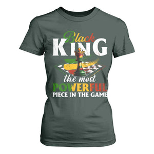 Black Pride T Shirt For Women Black King The Most Powerful Piece In The Game TS09 Dark Forest Green Print Your Wear